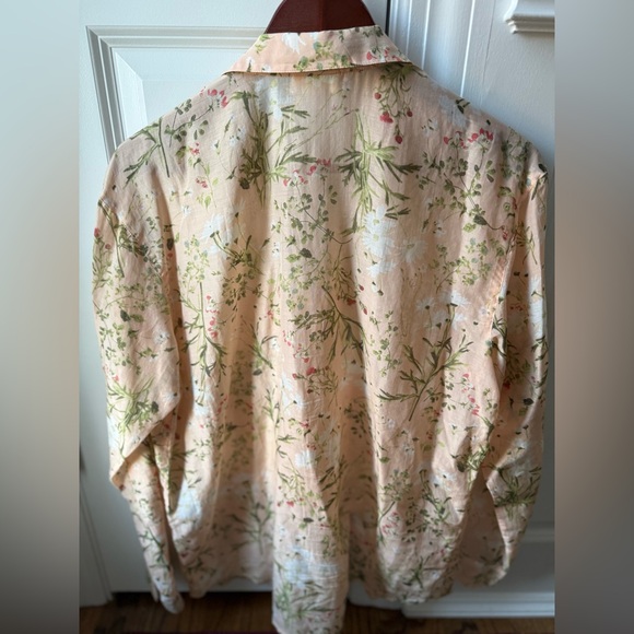 J Jill Silk blend floral blouse Sz M Tall - Picture 5 of 8